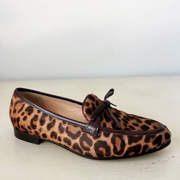 J.Crew Shoes - J Crew Academy Calf Hair Leather Loafers leopard - sz 5